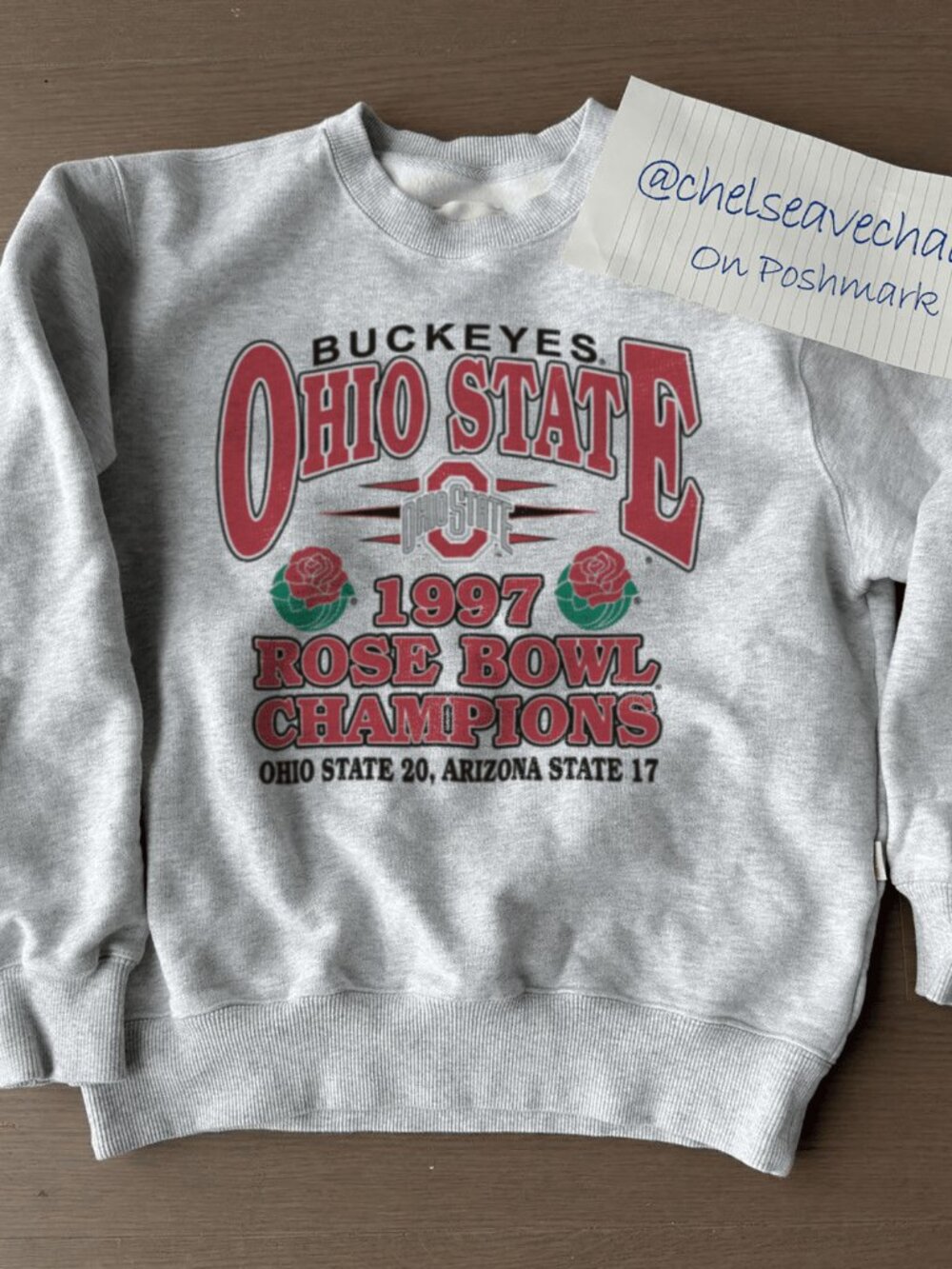 90s Ohio State University 1997 Rose Bowl Champs Sweatshirt, Ohio State Buckeyes